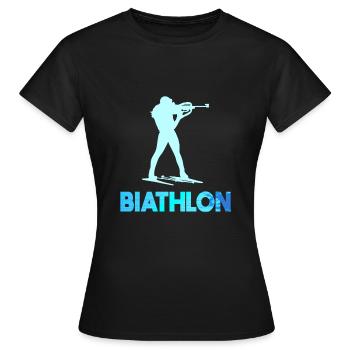 Biathlon - T-shirt Femme - noir - Devant - AI Model Female 172 dark (172cm)