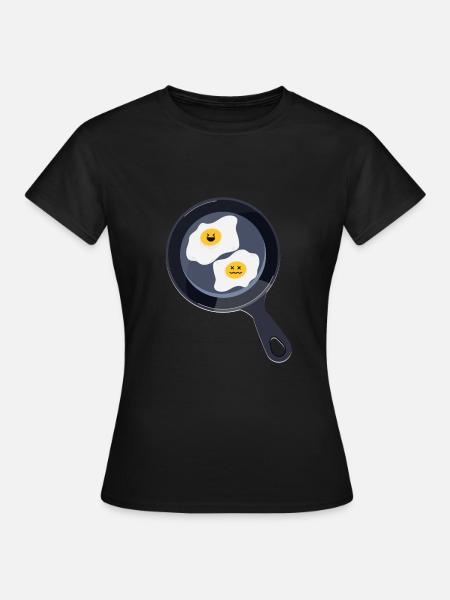 Spiegeleier - Frauen T-Shirt - Schwarz