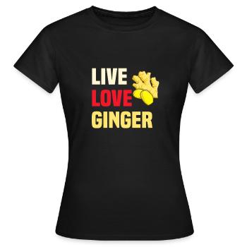 Ingwer Shirt - Frauen T-Shirt - Schwarz - Vorne - AI Model Female 172 dark (172cm)