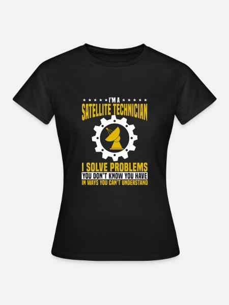 Satelliten Techniker - Frauen T-Shirt - Schwarz
