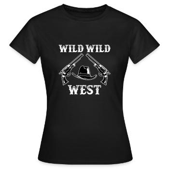 Wild Wild West - Frauen T-Shirt - Schwarz - Vorne - AI Model Female 172 dark (172cm)