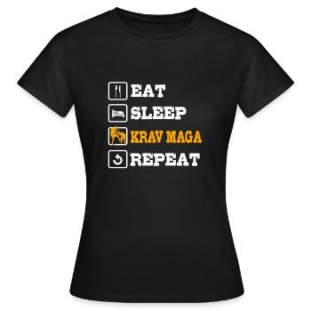 Krav Maga - Frauen T-Shirt - Schwarz - Vorne - AI Model Female 172 dark (172cm)