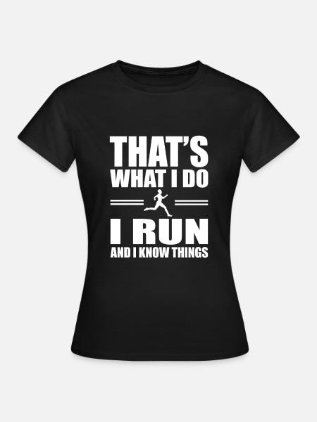Lauf Läufer Laufen - T-shirt dam - svart