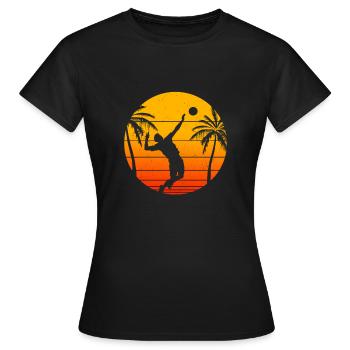 Beach Volleyball - Frauen T-Shirt - Schwarz - Vorne - AI Model Female 172 dark (172cm)