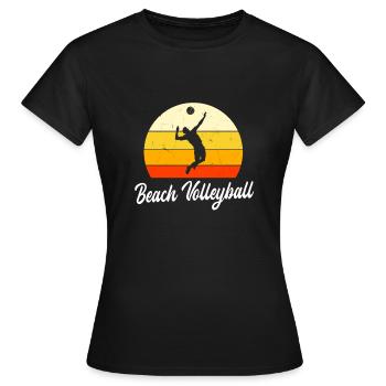 Beach Volleyball - Frauen T-Shirt - Schwarz - Vorne - AI Model Female 172 dark (172cm)