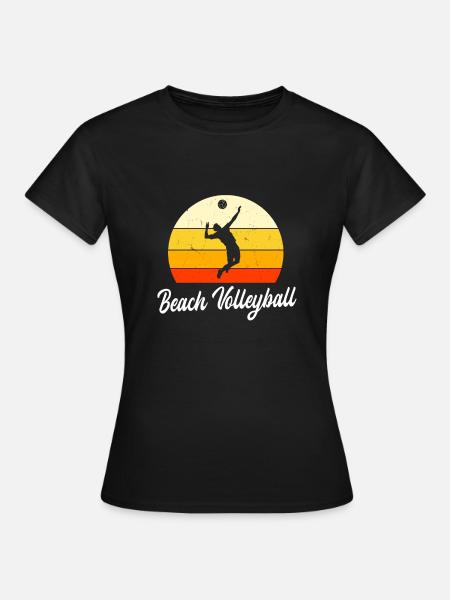 Beach Volleyball - Frauen T-Shirt - Schwarz