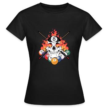 Pool Billard - Frauen T-Shirt - Schwarz - Vorne - AI Model Female 172 dark (172cm)