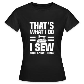 Coudre - T-shirt Femme - noir - Devant - AI Model Female 172 dark (172cm)
