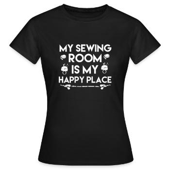 Nähen Geschenk - Frauen T-Shirt - Schwarz - Vorne - AI Model Female 172 dark (172cm)