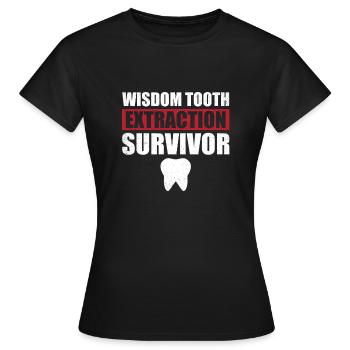 Dent de sagesse - T-shirt Femme - noir - Devant - AI Model Female 172 dark (172cm)