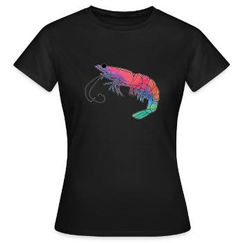Crevette - T-shirt Femme - noir - Devant - AI Model Female 172 dark (172cm)