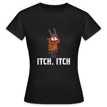 Démangeaisons aux puces Démangeaisons - T-shirt Femme - noir - Devant - AI Model Female 172 dark (172cm)
