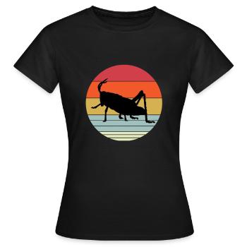 Sauterelle - T-shirt Femme - noir - Devant - AI Model Female 172 dark (172cm)