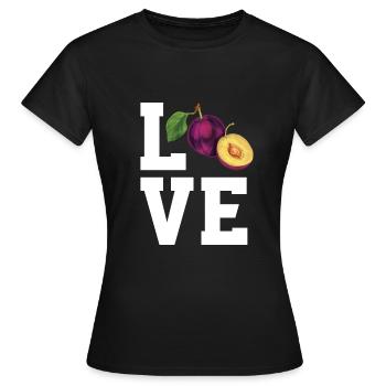 Dear plums - Women's T-Shirt - black - Front - AI Model Female 172 dark (172cm)