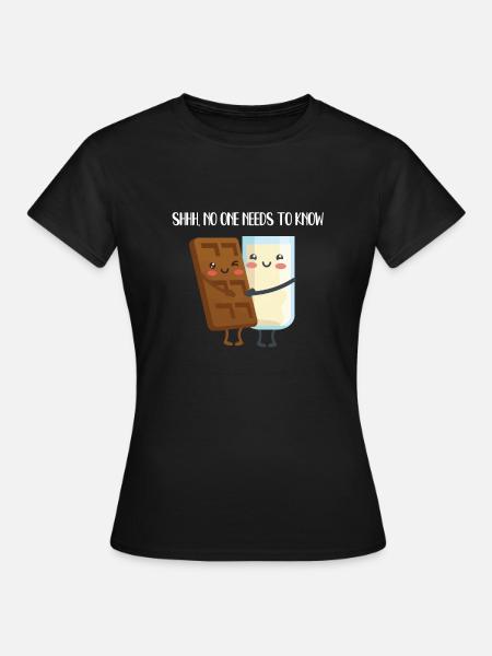 Schokomilch Geheimnis - Frauen T-Shirt - Schwarz