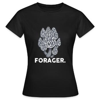 Pilzsammler - Frauen T-Shirt - Schwarz - Vorne - AI Model Female 172 dark (172cm)