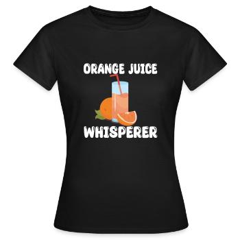 Chuchoteur de jus d’orange - T-shirt Femme - noir - Devant - AI Model Female 172 dark (172cm)