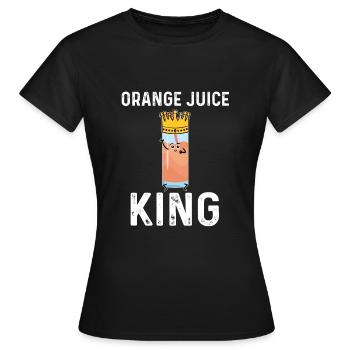 Jus d’orange King - T-shirt Femme - noir - Devant - AI Model Female 172 dark (172cm)