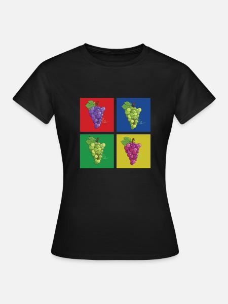 Trauben - Frauen T-Shirt - Schwarz