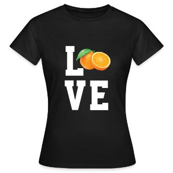 Liebe Mandarinen - Frauen T-Shirt - Schwarz - Vorne - AI Model Female 172 dark (172cm)