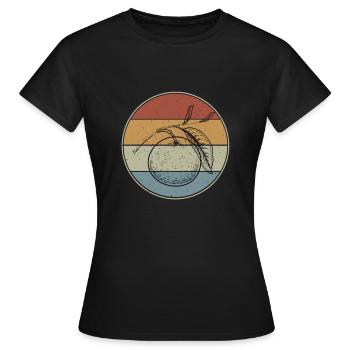 Mandarin - T-shirt Femme - noir - Devant - AI Model Female 172 dark (172cm)