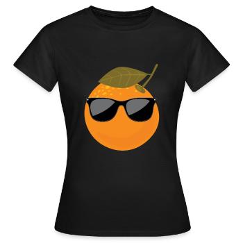 Coole Mandarine - Frauen T-Shirt - Schwarz - Vorne - AI Model Female 172 dark (172cm)