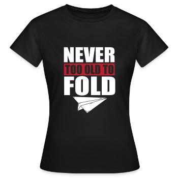 Plis de plan en papier - T-shirt Femme - noir - Devant - AI Model Female 172 dark (172cm)