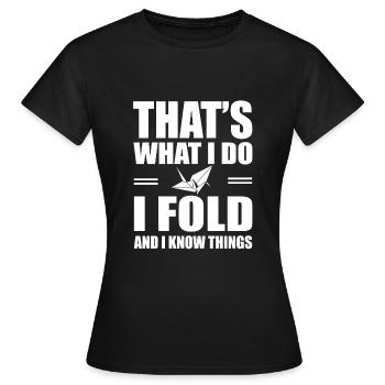 Origami - T-shirt Femme - noir - Devant - AI Model Female 172 dark (172cm)