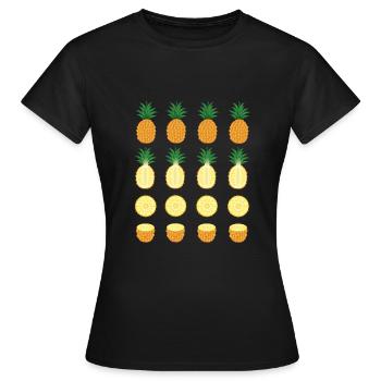 Ananas - T-shirt Femme - noir - Devant - AI Model Female 172 dark (172cm)