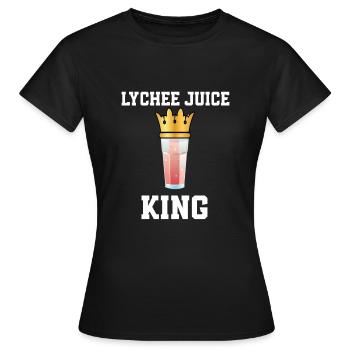 Lychee Saft König - Frauen T-Shirt - Schwarz - Vorne - AI Model Female 172 dark (172cm)