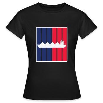 LNG Tanker - Frauen T-Shirt - Schwarz - Vorne - AI Model Female 172 dark (172cm)