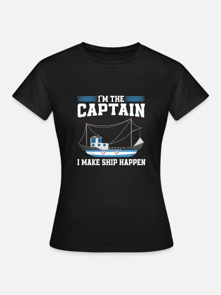 Fischkutter Kapitän - Frauen T-Shirt - Schwarz