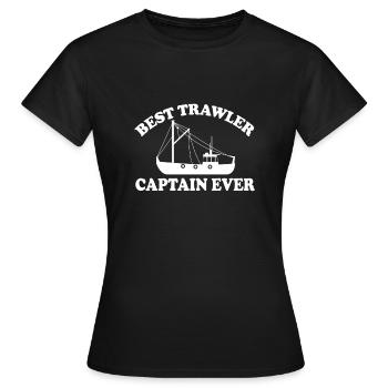 Fishing cutter captain - Women's T-Shirt - black - Front - AI Model Female 172 dark (172cm)