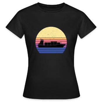 Navire d’alimentation - T-shirt Femme - noir - Devant - AI Model Female 172 dark (172cm)
