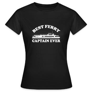 Meilleur capitaine de ferry de tous les temps - T-shirt Femme - noir - Devant - AI Model Female 172 dark (172cm)