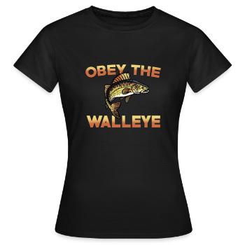 Obey the pike-perch - Women's T-Shirt - black - Front - AI Model Female 172 dark (172cm)