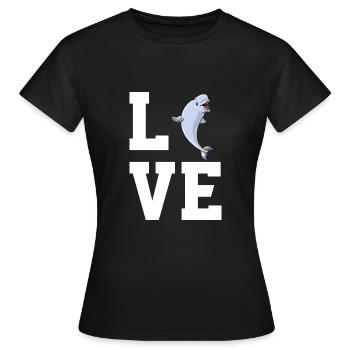 Beluga Wal Liebhaber - Frauen T-Shirt - Schwarz - Vorne - AI Model Female 172 dark (172cm)