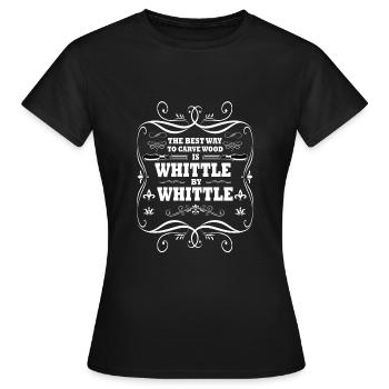 Lustiger Schnitzen Spruch - Frauen T-Shirt - Schwarz - Vorne - AI Model Female 172 dark (172cm)