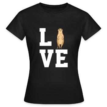 Dear Meerkats - Women's T-Shirt - black - Front - AI Model Female 172 dark (172cm)