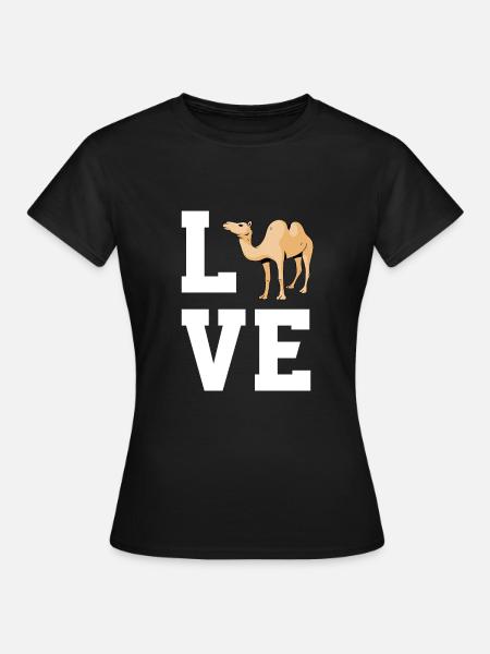 Liebe Kamele - Frauen T-Shirt - Schwarz