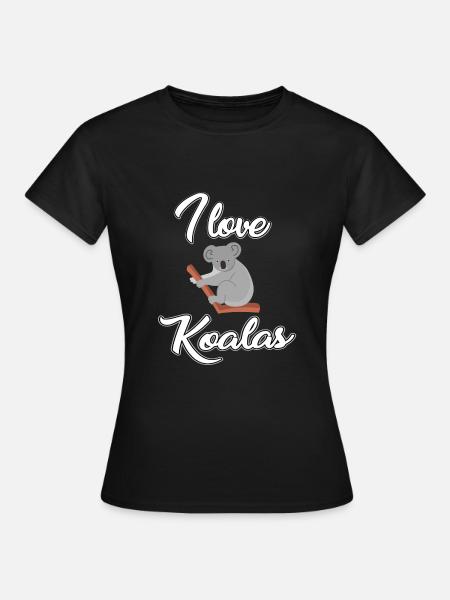 Ich Liebe Koalas - Frauen T-Shirt - Schwarz