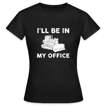 Drôle de t-shirt bulldozer - T-shirt Femme - noir - Devant - AI Model Female 172 dark (172cm)