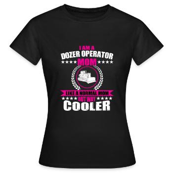 Bulldozer Mama - T-shirt Femme - noir - Devant - AI Model Female 172 dark (172cm)