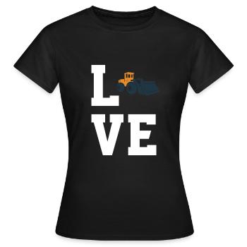 Amateurs de chargeuses sur pneus - T-shirt Femme - noir - Devant - AI Model Female 172 dark (172cm)