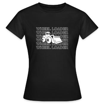 Chargeuse sur pneus - T-shirt Femme - noir - Devant - AI Model Female 172 dark (172cm)