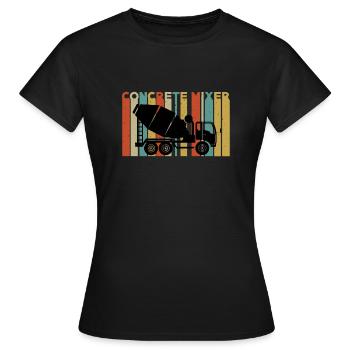 Retro-beton-lkw - Frauen T-Shirt - Schwarz - Vorne - AI Model Female 172 dark (172cm)
