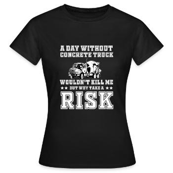 Beton Fahrmischer - Frauen T-Shirt - Schwarz - Vorne - AI Model Female 172 dark (172cm)