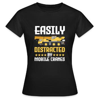Drôle de grutier mobile - T-shirt Femme - noir - Devant - AI Model Female 172 dark (172cm)
