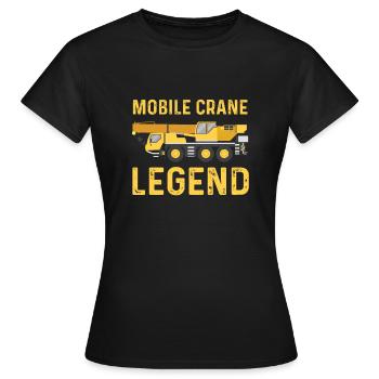 Légende de la grue mobile - T-shirt Femme - noir - Devant - AI Model Female 172 dark (172cm)