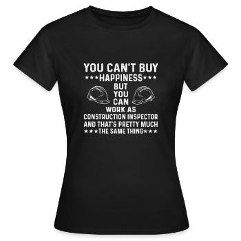 Building inspector - Women's T-Shirt - black - Front - AI Model Female 172 dark (172cm)